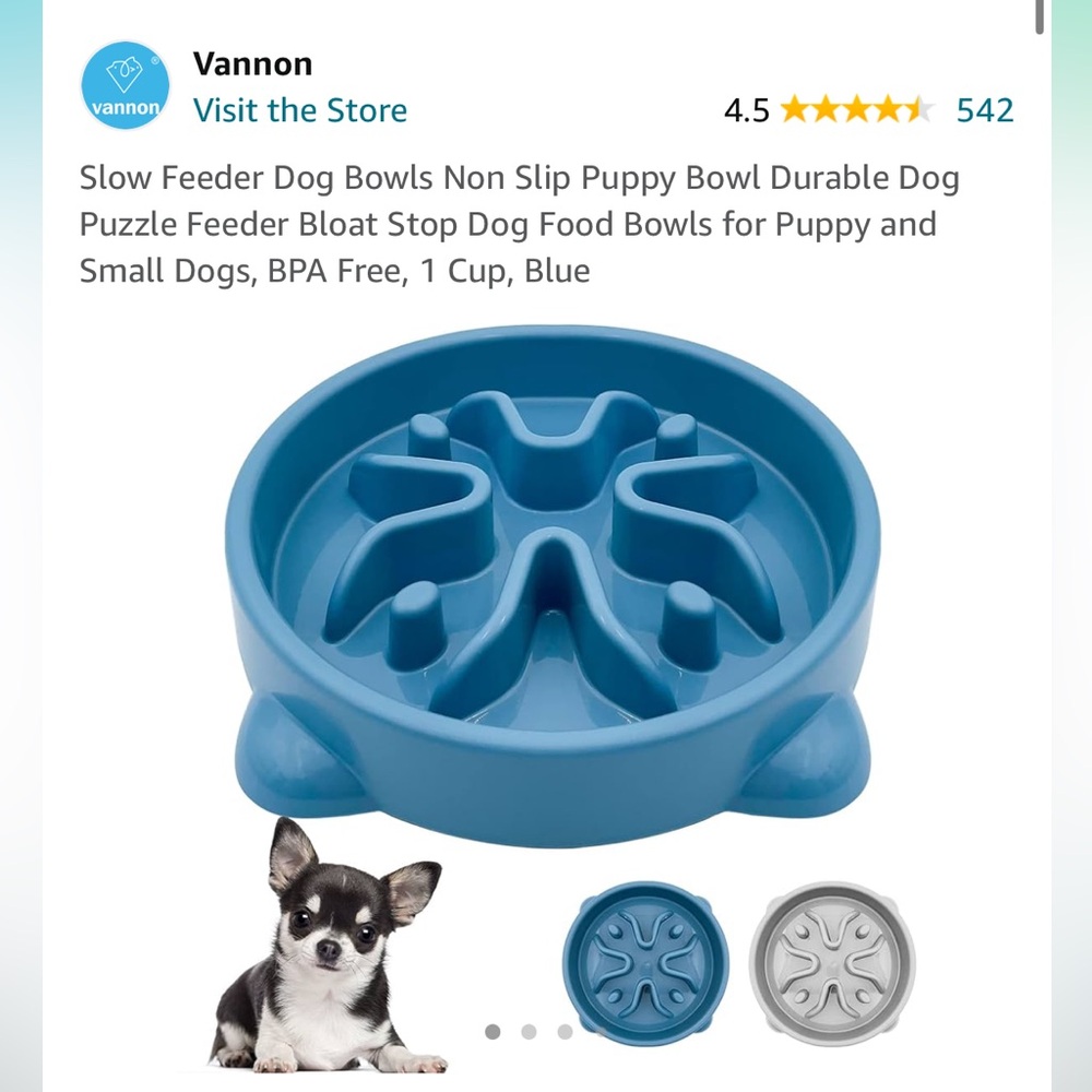 Slow Feeder Dog Bowl, 1 Cup
